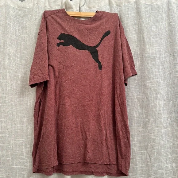 Men puma wine t shirt - Picture 1 of 1